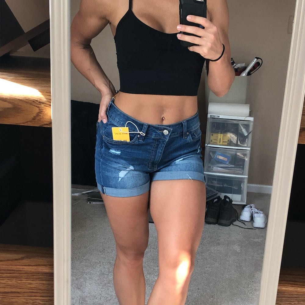 High rise Jean shorts